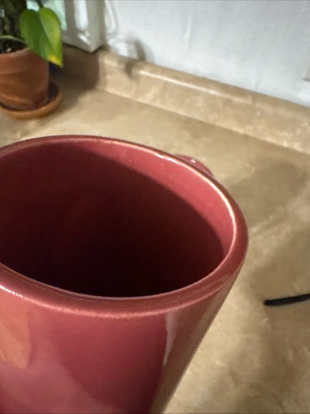 Pair Of vintage C R USA mid-century ceramic cylinder vases 6.5” Tall Dusty Rose